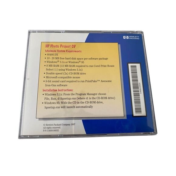 Hp Photo Project Cd Printer Installation Photo Software 1997 Windows Photography - Picture 2 of 4